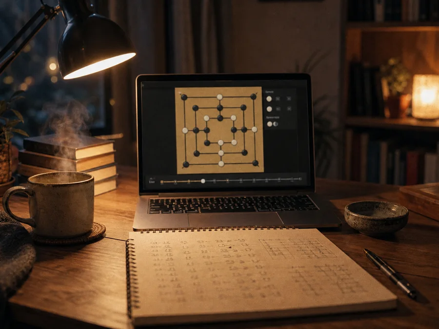 Replaying a Nine Men's Morris AI game move by move to find the first positional imbalance